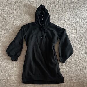 Zella Black Hooded Sweatshirt Dress